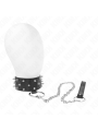 KINK - COLAR COM TRELA 65 CM COM PREGOS PRATA MODELO 5 AJUSTÁVEL 36-43