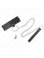 KINK - COLLANA CON GUINZAGLIO 65 CM CON BORCHIE IN ARGENTO MODELLO 5 R