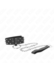 KINK - COLLAR CON CORREA 65 CM CON TACHUELAS PLATEADAS MODELO 5 AJUSTA