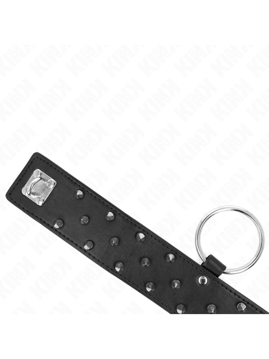 KINK - COLLANA CON GUINZAGLIO 65 CM CON BORCHIE IN ARGENTO MODELLO 5 R