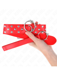 KINK - 65 CM RODE RINGKLINKNAGEL LIJNHALSBAND VERSTELBAAR 36-50 CM X 3