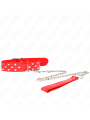 KINK - COLAR DE ALÇA DE REBITE DE ANEL COM CINTO 65 CM VERMELHO AJUSTÁ