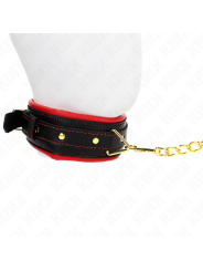 KINK - HALSBAND MET LEERSPONSBAND MODEL 2 VERSTELBAAR 37-54 CM X 3 CM