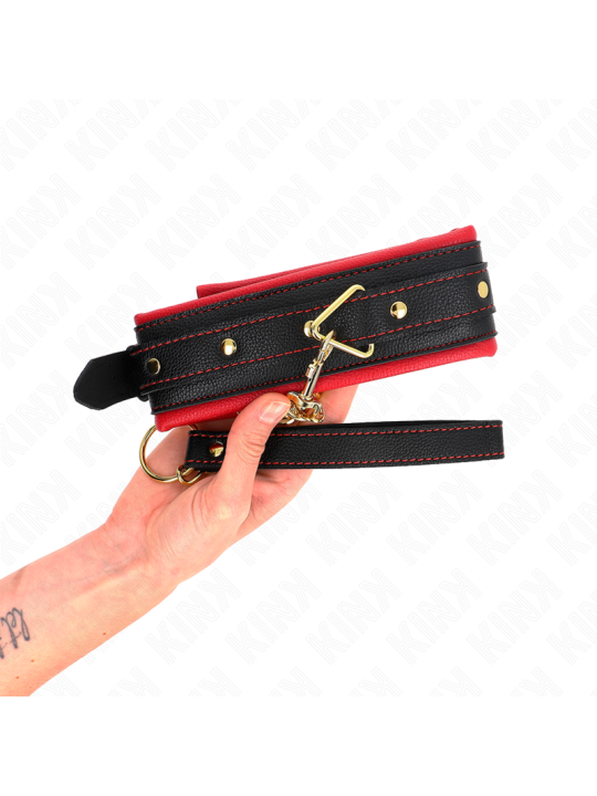 KINK - COLLAR WITH PLAIN FABRIC LEASH ADJUSTABLE 33-48 CM X 5.7 CM