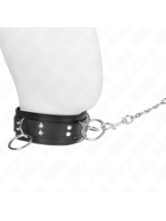 KINK - 3 RING SLAVERY NECKLACE WITH STRAP 80 CM 53 X 5 CM