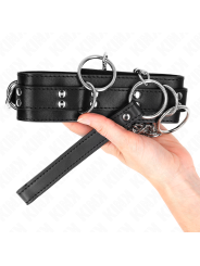 KINK - COLLAR CON CORREA 80 CM ESCLAVITUD 3 ANILLOS 53 X 5 CM