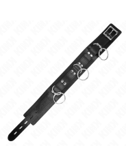 KINK - 3-RING-SKLAVEREI-HALSKETTE MIT BAND 80 CM 53 X 5 CM