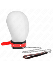 KINK - COLLANA CON CINTURINO ROSSO 65 CM REGOLABILE 36-43 CM X 5 CM
