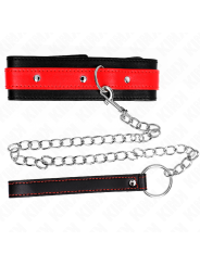 KINK - COLLANA CON CINTURINO ROSSO 65 CM REGOLABILE 36-43 CM X 5 CM