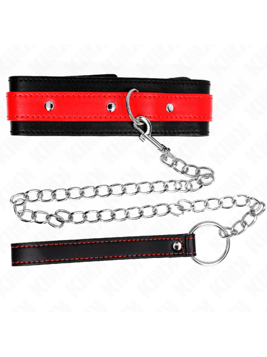 KINK - COLAR COM ALÇA VERMELHA 65 CM AJUSTÁVEL 36-43 CM X 5 CM