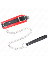 KINK - COLLIER MODÈLE BASIC AVEC LAISSE 65 CM MODÈLE 3 ROUGE 53 X 5 CM
