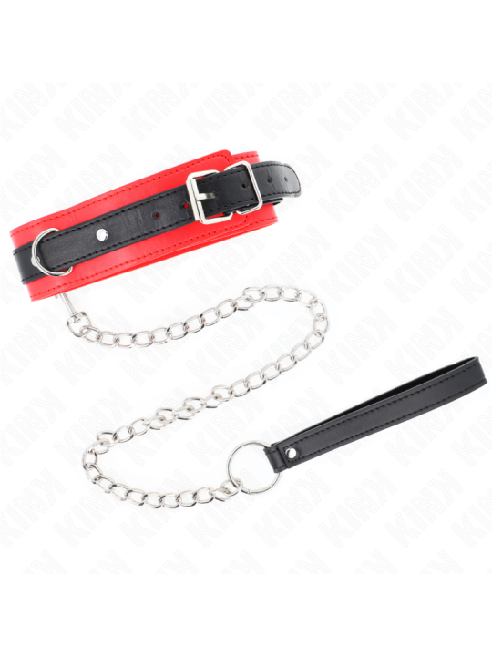 KINK - COLLARE MODELLO BASE CON GUINZAGLIO 65 CM MODELLO 3 ROSSO 53 X 