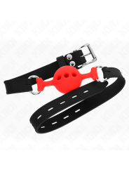 KINK - MORDAÇA COMPLETA DE SILICONE 55 x 2 CM COM BOLA DE 4 CM TAMANHO