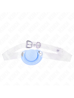 KINK - BAVAGLIO A FORMA DI CIUCCIO AZZURRO 5.5 x 4 CM REGOLABILE 43-60