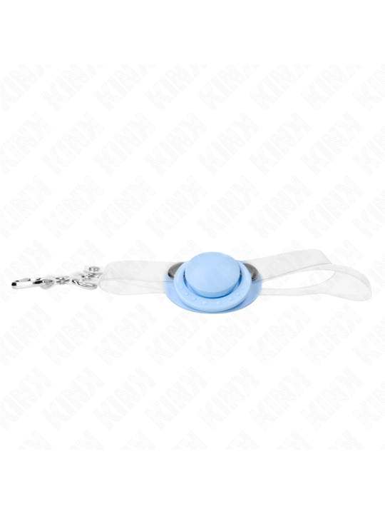 KINK - BAVAGLIO A FORMA DI CIUCCIO AZZURRO 5.5 x 4 CM REGOLABILE 43-60