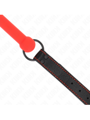 KINK - BONE GAG WITH LEATHERETTE STRAP RED ADJUSTABLE 41-57 CM