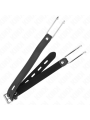 KINK - 11,5 CM METALEN HAAK GAG MET VERSTELBARE LEDEREN BAND 39-58 CM 