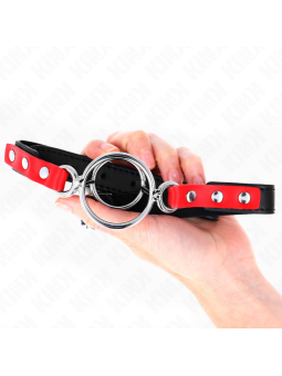 KINK - GAG AVEC PLUSIEURS O-RINGS 4 / 4,8 CM ROUGE 38 X 56 CM