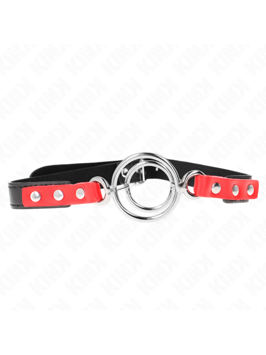 KINK - GAG COM MÚLTIPLOS O-RINGS 4 / 4,8 CM VERMELHO 38 X 56 CM