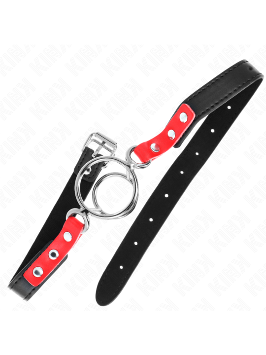 KINK - GAG COM MÚLTIPLOS O-RINGS 4 / 4,8 CM VERMELHO 38 X 56 CM