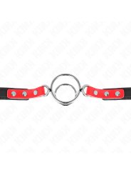 KINK - GAG COM MÚLTIPLOS O-RINGS 4 / 4,8 CM VERMELHO 38 X 56 CM