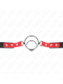KINK - GAG COM MÚLTIPLOS O-RINGS 4 / 4,8 CM VERMELHO 38 X 56 CM
