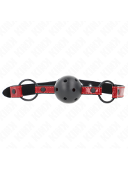 KINK - BOLA DE COURO BRILHANTE 4,5 CM MORDAÇA 63,5 X 2 CM AJUSTÁVEL 41