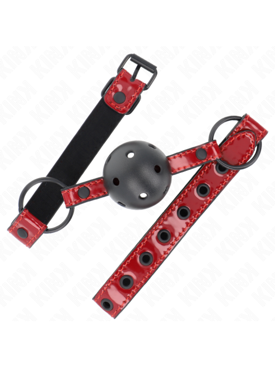 KINK - SHINY LEATHERETTE BALL 4.5 CM GAG 63.5 X 2 CM ADJUSTABLE 41 X 5