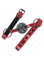 KINK - BOLA DE COURO BRILHANTE 4,5 CM MORDAÇA 63,5 X 2 CM AJUSTÁVEL 41