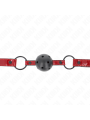 KINK - 4,5 CM BALL GAG IN GLANZEND KUNSTLEER 63,5 X 2 CM VERSTELBAAR 4