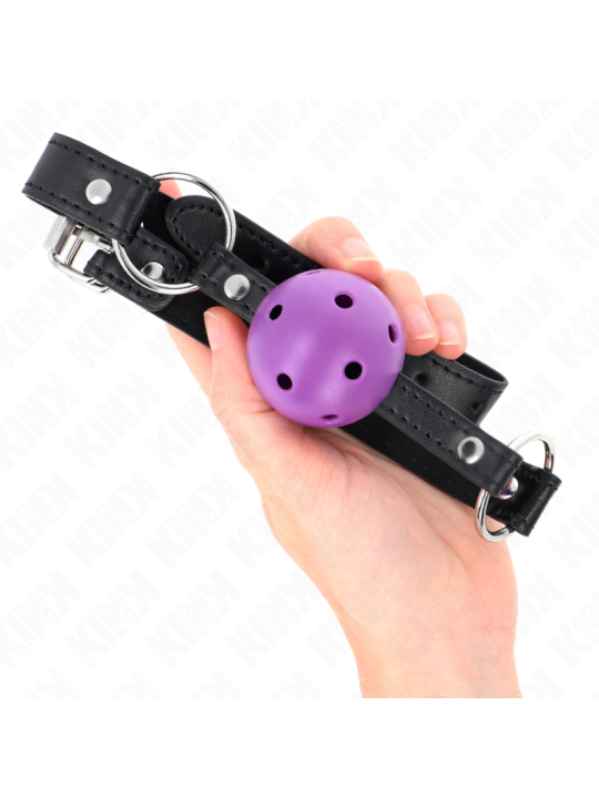 KINK - 4,5 CM PAARSE HARDE HOLLE BAL GAG 63,5 X 2 CM