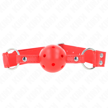KINK - 4,5 CM HARDE HOLLE ROOD VOLLE BAL GAG 62 x 2 CM