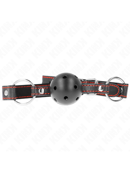KINK - BALL GAG HOLLOW HARD NERO MODELLO 2 65 x 2,5 CM
