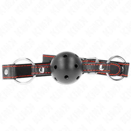 KINK - 4,5 CM ZWARTE HARDE HOLLE BAL GAG MODEL 2 65 x 2,5 CM