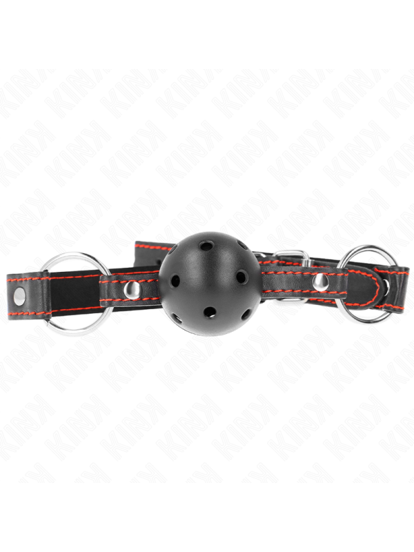 KINK - 4,5 CM ZWARTE HARDE HOLLE BAL GAG MODEL 2 65 x 2,5 CM