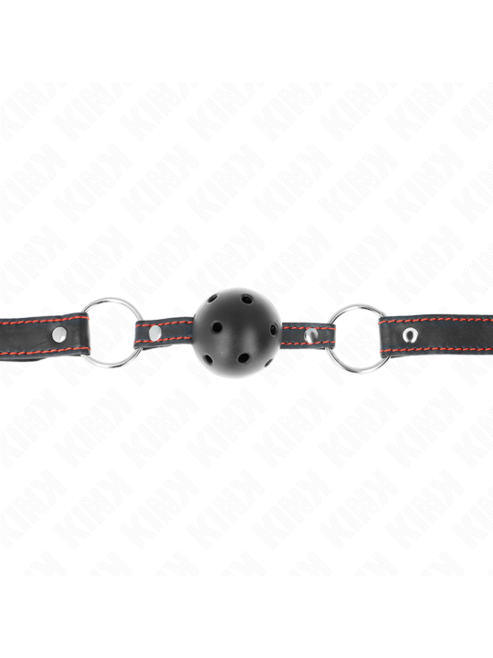 KINK - MORDAÇA DE BOLA PRETA OCA DURO MODELO 2 65 x 2,5 CM