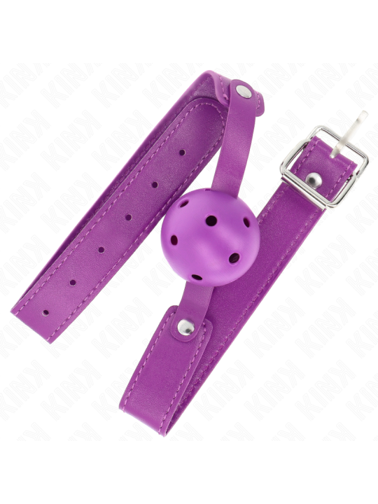 KINK - MORDAZA DE BOLA 4.5 CM TRANSPIRABLE MORADO 65 x 2.5 CM