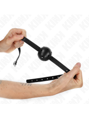 KINK - SIMPLICITY SCHWARZER ATMUNGSAKTIVER BALL 4,5 CM GAG 62 x 1,5 CM