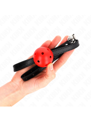 KINK - SIMPLICITY VERMELHO RESPIRÁVEL 4,5 CM BOLA MORDAÇA 62 x 1,5 CM