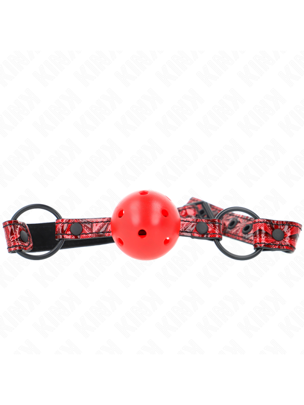 KINK - MORDAZA DE BOLA 4.5 CM CON PATRÓN DE DIAMANTE MODELO 1 64.5 CM 