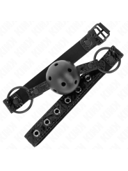 KINK - 4,5 CM BALL GAG MET RUITENPATROON MODEL 3 64,5 CM VERSTELBAAR 4