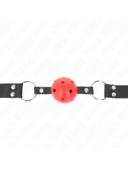 KINK - BREATHABLE BALL 4 CM GAG WITH DOUBLE RIVET RED 62.5 x 2.5 CM AD