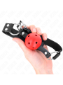 KINK - BREATHABLE BALL 4 CM GAG WITH DOUBLE RIVET RED 62.5 x 2.5 CM AD