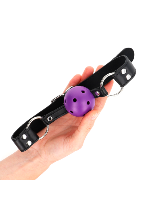 KINK - 4CM ADEMENDE BAL GAG MET DUBBELE KLINKNAGEL PAARS 62 x 2,5 CM V