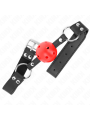 KINK - BAVAGLIO SFERA TRASPIRANTE 4 CM CON DOPPIO RIVETTO IN CUOIO 62,