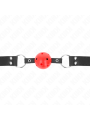 KINK - BAVAGLIO SFERA TRASPIRANTE 4 CM CON DOPPIO RIVETTO IN CUOIO 62,