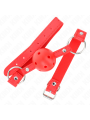 KINK - BOLA RESPIRÁVEL 4 CM MORDAÇA COM REBITE DUPLO MODELO 1 VERMELHO
