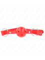 KINK - BOLA RESPIRÁVEL 4 CM MORDAÇA COM REBITE DUPLO MODELO 1 VERMELHO