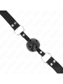 KINK - BOLA RESPIRÁVEL 4 CM MORDAÇA COM REBITE DUPLO MODELO 1 PRETO 62
