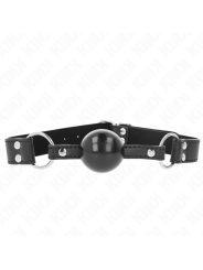 KINK - 4CM ZACHTE EN STEVIGE BALL GAG MET 62 x 2,5 CM VERSTELBARE LEDE